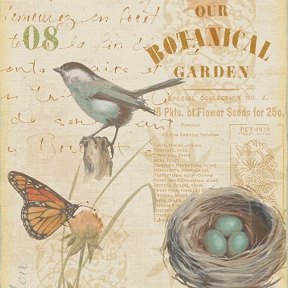 Mon Jardin II Wall Art by Lisa Audit 18.5 in x 22.5 in framed - Picture 1 of 8